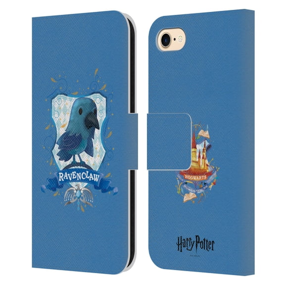 Head Case Designs Officially Licensed Harry Potter Deathly Hallows II Ravenclaw Leather Book Wallet Case Cover Compatible with Apple iPhone 7 / 8 / SE 2020 & 2022