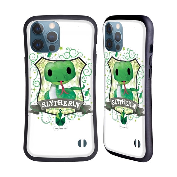 Head Case Designs Officially Licensed Harry Potter Deathly Hallows II Slytherin Hybrid Case Compatible with Apple iPhone 13 Pro Max