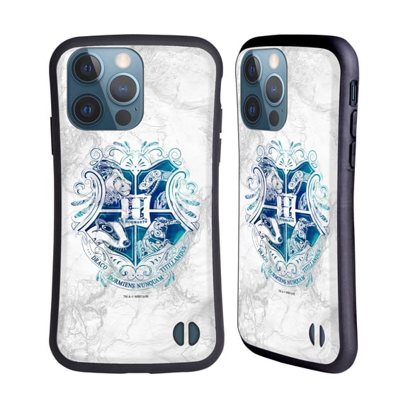 Head Case Designs Officially Licensed Harry Potter Deathly Hallows IX Hogwarts Aguamenti Hybrid Case Compatible with Apple iPhone 13 Pro