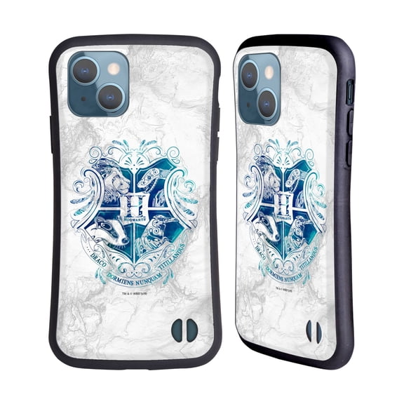 Head Case Designs Officially Licensed Harry Potter Deathly Hallows IX Hogwarts Aguamenti Hybrid Case Compatible with Apple iPhone 13