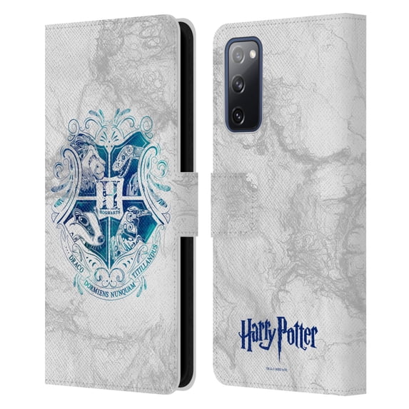 Head Case Designs Officially Licensed Harry Potter Deathly Hallows IX Hogwarts Aguamenti Leather Book Wallet Case Cover Compatible with Samsung Galaxy S20 FE / 5G