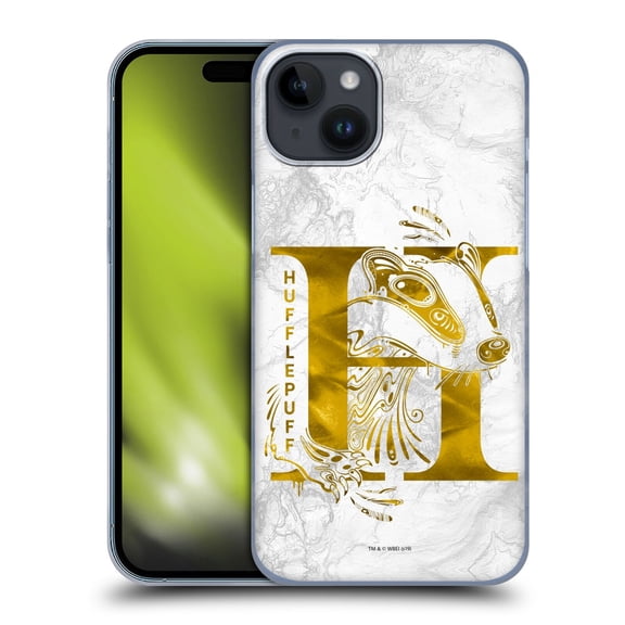 Head Case Designs Officially Licensed Harry Potter Deathly Hallows IX Hufflepuff Aguamenti Hard Back Case Compatible with Apple iPhone 15 Plus