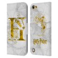 thumbnail image 1 of Head Case Designs Officially Licensed Harry Potter Deathly Hallows IX Hufflepuff Aguamenti Leather Book Wallet Case Cover Compatible with Apple iPod Touch 5G 5th Gen, 1 of 6