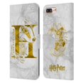 thumbnail image 1 of Head Case Designs Officially Licensed Harry Potter Deathly Hallows IX Hufflepuff Aguamenti Leather Book Wallet Case Compatible with Apple iPhone 7 Plus / iPhone 8 Plus, 1 of 6