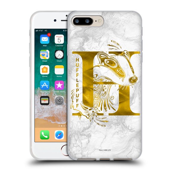 Head Case Designs Officially Licensed Harry Potter Deathly Hallows IX Hufflepuff Aguamenti Soft Gel Case Compatible with Apple iPhone 7 Plus / iPhone 8 Plus