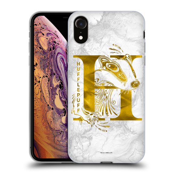 Head Case Designs Officially Licensed Harry Potter Deathly Hallows IX Hufflepuff Aguamenti Soft Gel Case Compatible with Apple iPhone XR