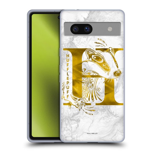 Head Case Designs Officially Licensed Harry Potter Deathly Hallows IX Hufflepuff Aguamenti Soft Gel Case Compatible with Google Pixel 7a