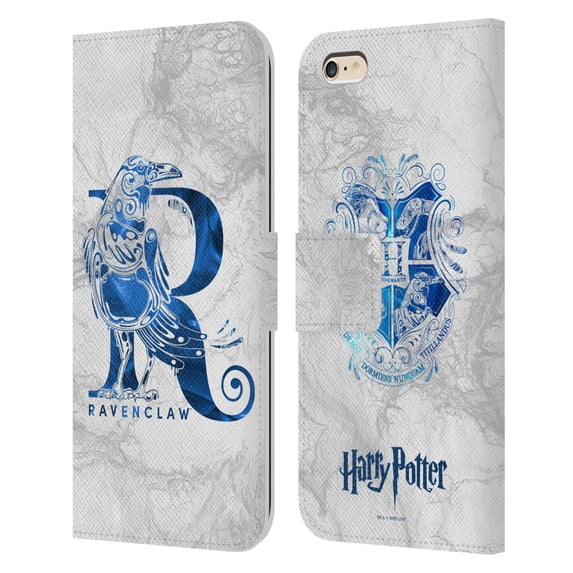 Head Case Designs Officially Licensed Harry Potter Deathly Hallows IX Ravenclaw Aguamenti Leather Book Wallet Case Compatible with Apple iPhone 6 Plus / iPhone 6s Plus