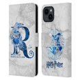 thumbnail image 1 of Head Case Designs Officially Licensed Harry Potter Deathly Hallows IX Ravenclaw Aguamenti Leather Book Wallet Case Cover Compatible with Apple iPhone 15, 1 of 6