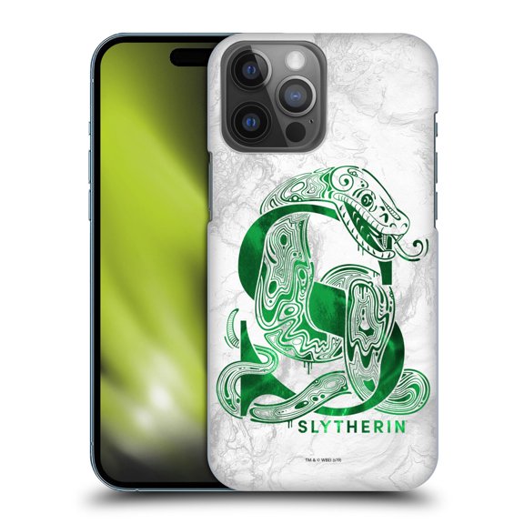 Head Case Designs Officially Licensed Harry Potter Deathly Hallows IX Slytherin Aguamenti Hard Back Case Compatible with Apple iPhone 14 Pro Max