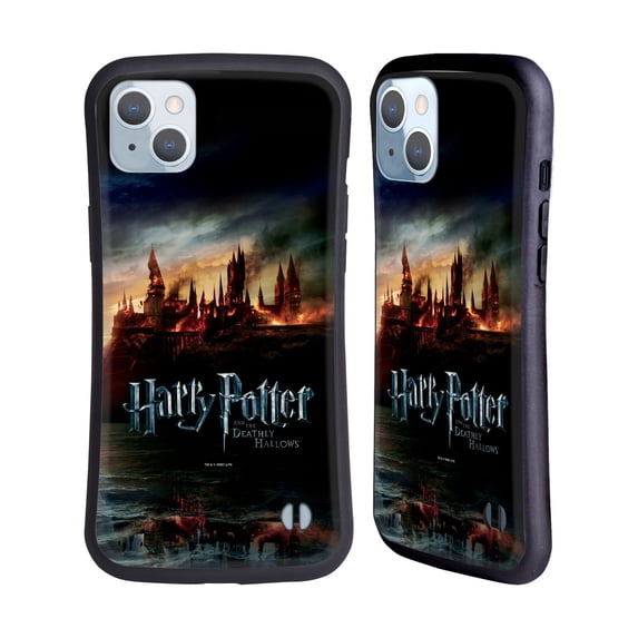 Head Case Designs Officially Licensed Harry Potter Deathly Hallows VIII Castle Hybrid Case Compatible with Apple iPhone 14 Plus