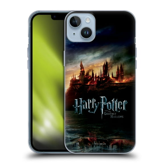Head Case Designs Officially Licensed Harry Potter Deathly Hallows VIII Castle Soft Gel Case Compatible with Apple iPhone 14 Plus