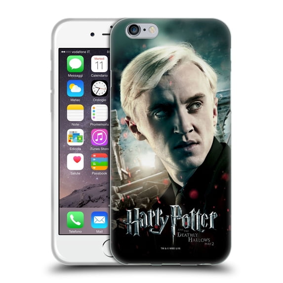 Head Case Designs Officially Licensed Harry Potter Deathly Hallows VIII Draco Malfoy Soft Gel Case Compatible with Apple iPhone 6 / iPhone 6s
