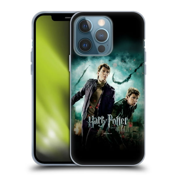 Head Case Designs Officially Licensed Harry Potter Deathly Hallows VIII Fred & George Weasley Soft Gel Case Compatible with Apple iPhone 13 Pro