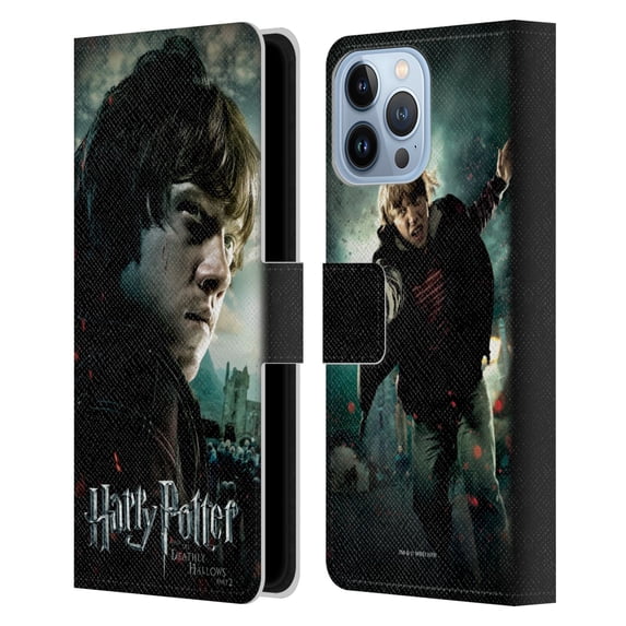 Head Case Designs Officially Licensed Harry Potter Deathly Hallows VIII Ron Weasley Leather Book Wallet Case Cover Compatible with Apple iPhone 13 Pro Max