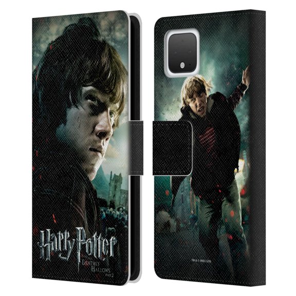 Head Case Designs Officially Licensed Harry Potter Deathly Hallows VIII Ron Weasley Leather Book Wallet Case Cover Compatible with Google Pixel 4