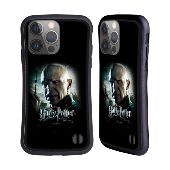 Head Case Designs Officially Licensed Harry Potter Deathly Hallows VIII Voldemort Hybrid Case Compatible with Apple iPhone 14 Pro