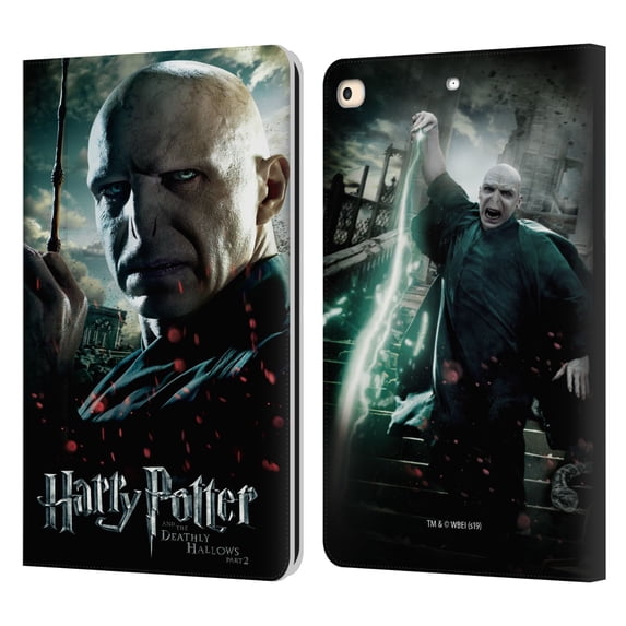 Head Case Designs Officially Licensed Harry Potter Deathly Hallows VIII Voldemort Leather Book Wallet Case Cover Compatible with Apple iPad 9.7 2017 / iPad 9.7 2018