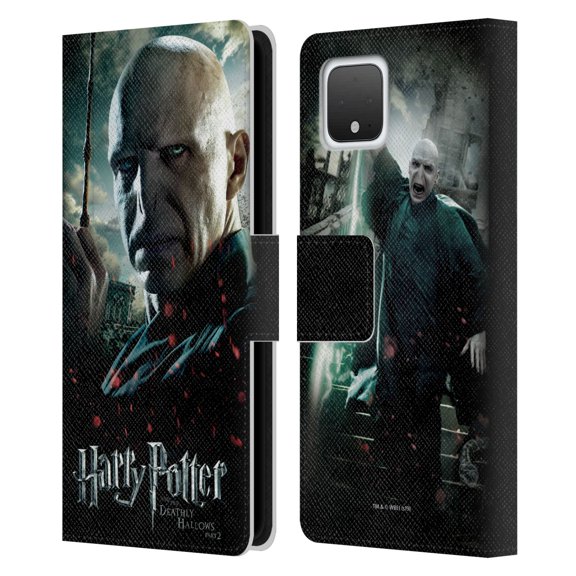 Head Case Designs Officially Licensed Harry Potter Deathly Hallows VIII Voldemort Leather Book Wallet Case Cover Compatible with Google Pixel 4