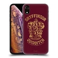 thumbnail image 1 of Head Case Designs Officially Licensed Harry Potter Deathly Hallows X Gryffindor Quidditch Hard Back Case Compatible with Apple iPhone XR, 1 of 7