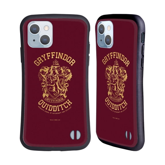 Head Case Designs Officially Licensed Harry Potter Deathly Hallows X Gryffindor Quidditch Hybrid Case Compatible with Apple iPhone 14