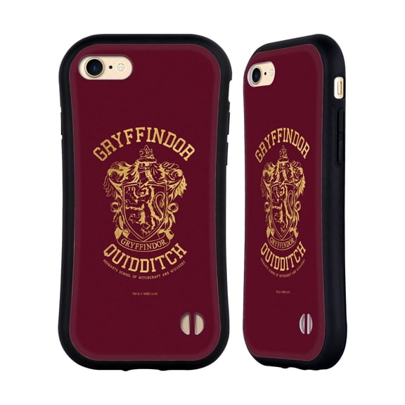 Head Case Designs Officially Licensed Harry Potter Deathly Hallows X Gryffindor Quidditch Hybrid Case Compatible with Apple iPhone 7 / 8 / SE 2020 & 2022