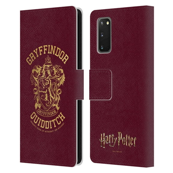 Head Case Designs Officially Licensed Harry Potter Deathly Hallows X Gryffindor Quidditch Leather Book Wallet Case Cover Compatible with Samsung Galaxy S20 / S20 5G