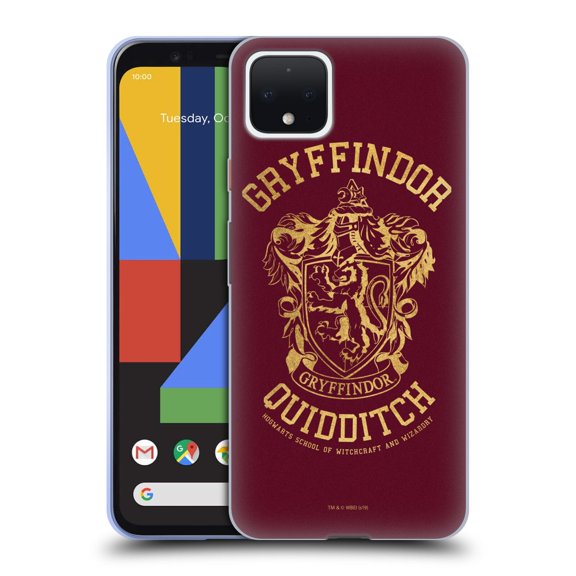 Head Case Designs Officially Licensed Harry Potter Deathly Hallows X Gryffindor Quidditch Soft Gel Case Compatible with Google Pixel 4