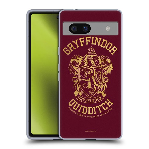 Head Case Designs Officially Licensed Harry Potter Deathly Hallows X Gryffindor Quidditch Soft Gel Case Compatible with Google Pixel 7a