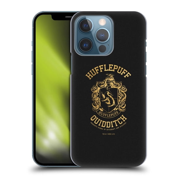 Head Case Designs Officially Licensed Harry Potter Deathly Hallows X Hufflepuff Quidditch Hard Back Case Compatible with Apple iPhone 13 Pro