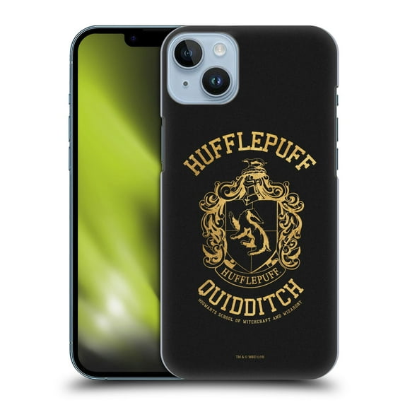 Head Case Designs Officially Licensed Harry Potter Deathly Hallows X Hufflepuff Quidditch Hard Back Case Compatible with Apple iPhone 14 Plus