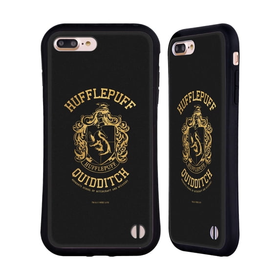 Head Case Designs Officially Licensed Harry Potter Deathly Hallows X Hufflepuff Quidditch Hybrid Case Compatible with Apple iPhone 7 Plus / iPhone 8 Plus