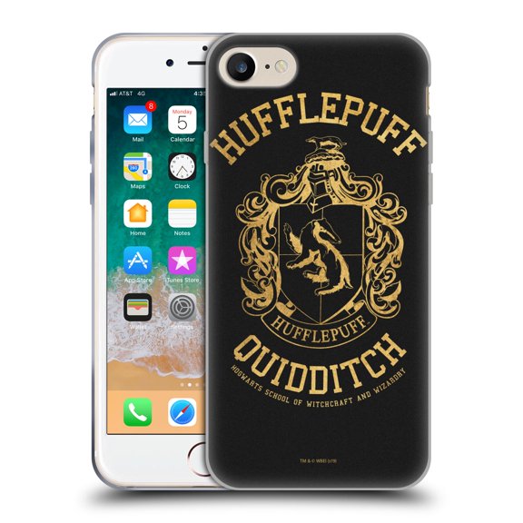 Head Case Designs Officially Licensed Harry Potter Deathly Hallows X Hufflepuff Quidditch Soft Gel Case Compatible with Apple iPhone 7 / 8 / SE 2020 & 2022