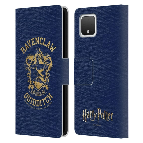 Head Case Designs Officially Licensed Harry Potter Deathly Hallows X Ravenclaw Quidditch Leather Book Wallet Case Cover Compatible with Google Pixel 4