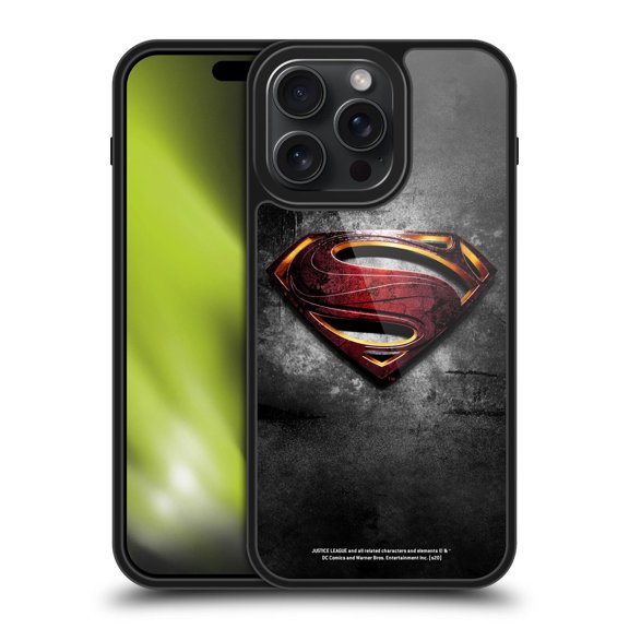 Head Case Designs Justice League Movie Superman Logo Art Man Of Steel Gel Armour Case For Apple iPhone 15 Pro Max