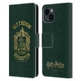 thumbnail image 1 of Head Case Designs Officially Licensed Harry Potter Deathly Hallows X Slytherin Quidditch Leather Book Wallet Case Cover Compatible with Apple iPhone 15, 1 of 6