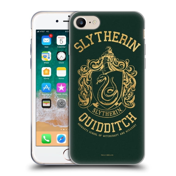 Head Case Designs Officially Licensed Harry Potter Deathly Hallows X Slytherin Quidditch Soft Gel Case Compatible with Apple iPhone 7 / 8 / SE 2020 & 2022