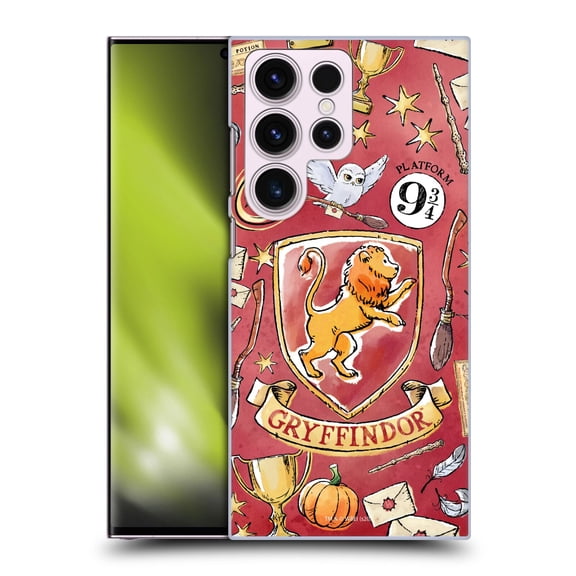 Head Case Designs Officially Licensed Harry Potter Deathly Hallows XIII Gryffindor Pattern Hard Back Case Compatible with Samsung Galaxy S23 Ultra 5G