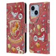 thumbnail image 1 of Head Case Designs Officially Licensed Harry Potter Deathly Hallows XIII Gryffindor Pattern Leather Book Wallet Case Cover Compatible with Apple iPhone 14 Plus, 1 of 6