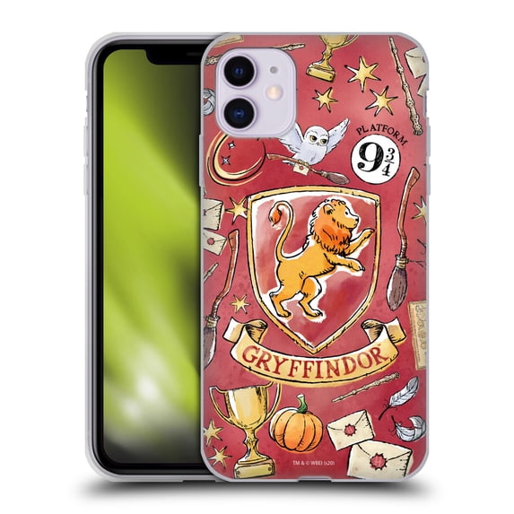 Head Case Designs Harry Potter Deathly Hallows XIII Gryffindor Pattern Soft Gel Case for Apple iPhone 11