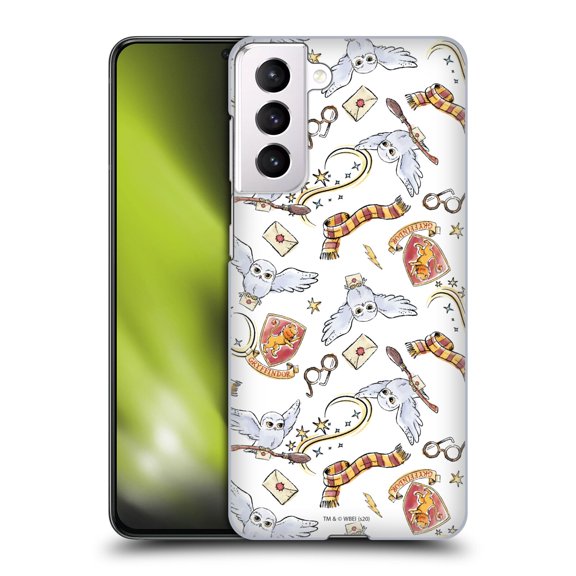 Head Case Designs Officially Licensed Harry Potter Deathly Hallows XIII Hedwig Owl Pattern Hard Back Case Compatible with Samsung Galaxy S21 5G