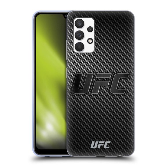 Head Case Designs UFC Logo Carbon Fiber Soft Gel Case for Samsung Galaxy A32 (2021)