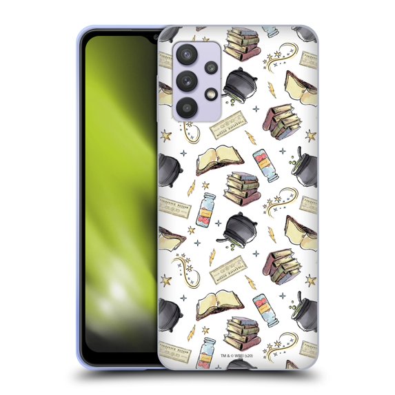 Head Case Designs Officially Licensed Harry Potter Deathly Hallows XIII Hogwarts Pattern Soft Gel Case Compatible with Samsung Galaxy A32 5G / M32 5G (2021)