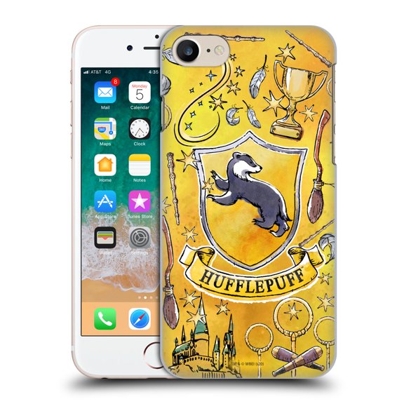 Head Case Designs Officially Licensed Harry Potter Deathly Hallows XIII Hufflepuff Pattern Hard Back Case Compatible with Apple iPhone 7 / 8 / SE 2020 & 2022
