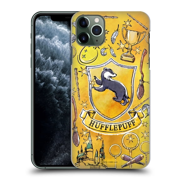 Head Case Designs Officially Licensed Harry Potter Deathly Hallows XIII Hufflepuff Pattern Hard Back Case Compatible with Apple iPhone 11 Pro Max