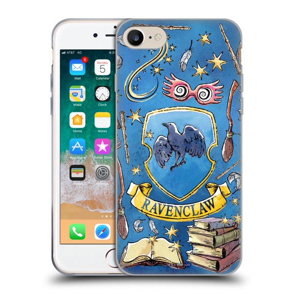 Head Case Designs Officially Licensed Harry Potter Deathly Hallows XIII Ravenclaw Pattern Soft Gel Case Compatible with Apple iPhone 7 / 8 / SE 2020 & 2022