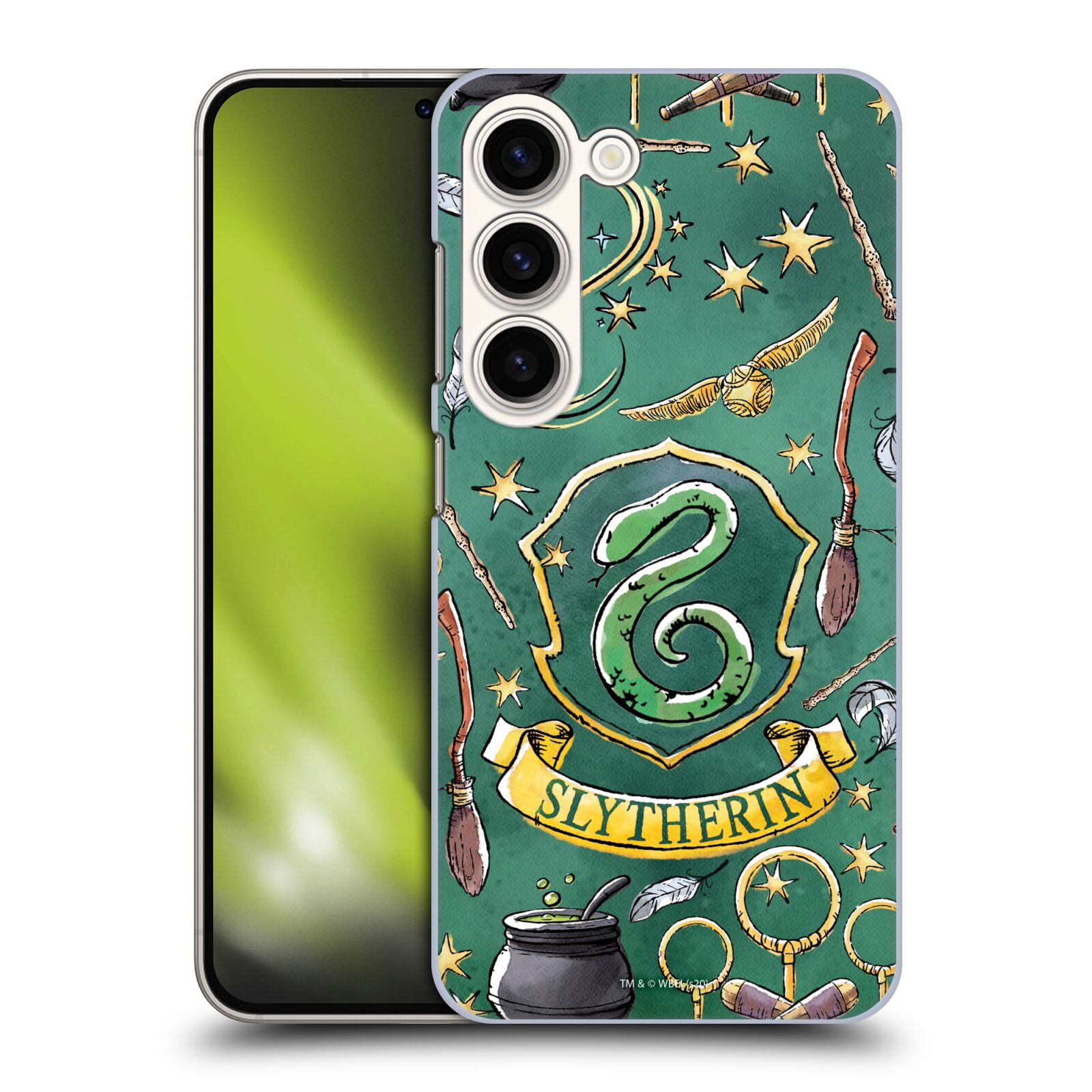 Head Case Designs Licenza Ufficiale Harry Potter Slytherin Deathly Hallows XIV Custodia Cover in Morbido Gel Compatibile con Samsung Galaxy A12 (2020
