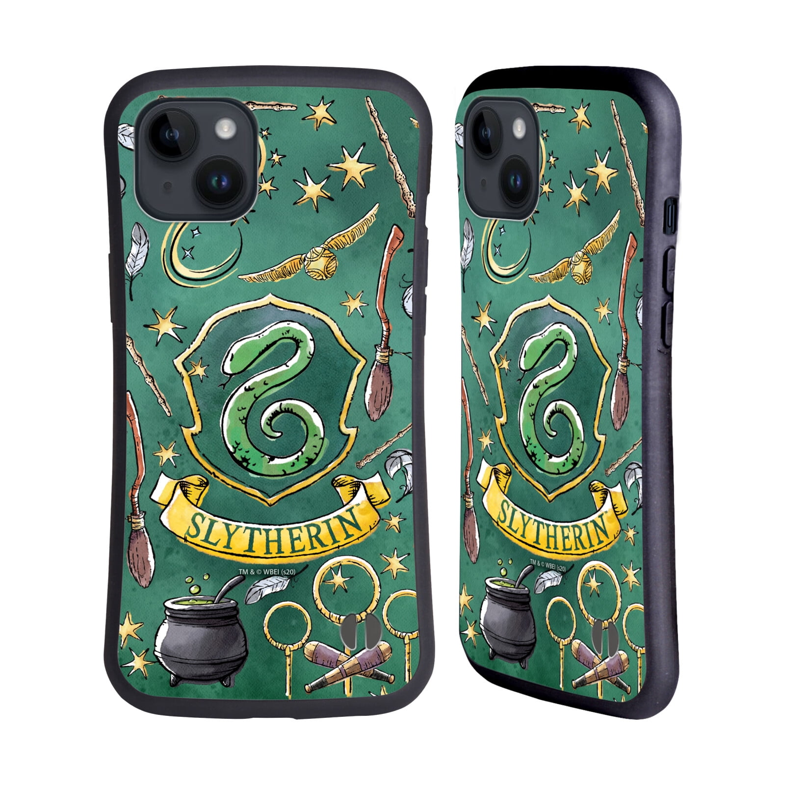 Head Case Designs Officially Licensed Harry Potter Deathly Hallows XIII  Slytherin Pattern Hybrid Case Compatible with Apple iPhone 15 Plus -  Walmart.com