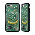 thumbnail image 1 of Head Case Designs Officially Licensed Harry Potter Deathly Hallows XIII Slytherin Pattern Hybrid Case Compatible with Apple iPhone 7 Plus / iPhone 8 Plus, 1 of 7