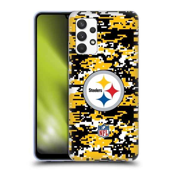 Head Case Designs NFL Pittsburgh Steelers Graphics Digital Camouflage Soft Gel Case for Samsung Galaxy A32 (2021)